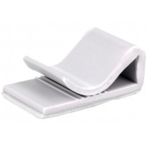 ; Self-adhesive cable holder; PVC; light grey; FIX&FASTEN