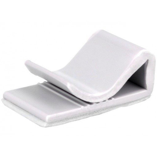 ; Self-adhesive cable holder; PVC; light grey; FIX&FASTEN