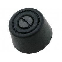 ; Quick mounting foot; black; polyetylene; A: 5mm; B: 24mm; C: 20mm; FIX&FASTEN