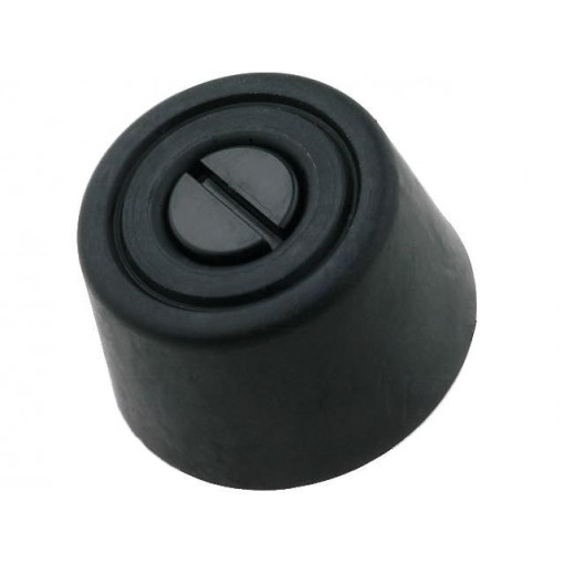 ; Quick mounting foot; black; polyetylene; A: 5mm; B: 24mm; C: 20mm; FIX&FASTEN