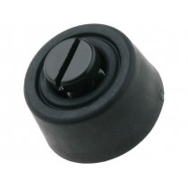 ; Quick mounting foot; black; polyetylene; A: 5mm; B: 20mm; C: 18mm; FIX&FASTEN