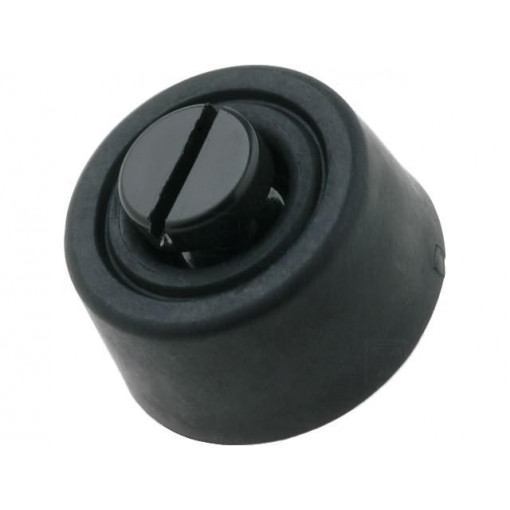 ; Quick mounting foot; black; polyetylene; A: 5mm; B: 20mm; C: 18mm; FIX&FASTEN