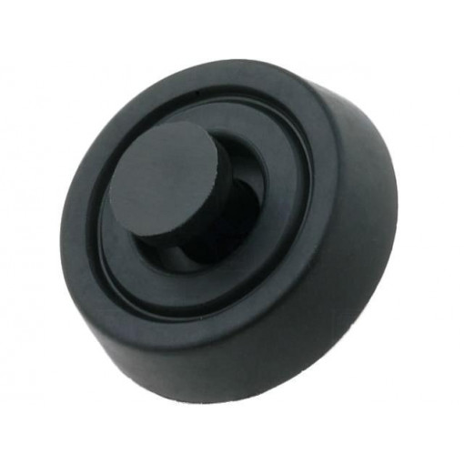 ; Quick mounting foot; black; polyetylene; A: 8mm; B: 20mm; C: 18mm; FIX&FASTEN