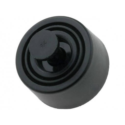 ; Quick mounting foot; black; polyetylene; A: 10.2mm; B: 30mm; C: 28mm; FIX&FASTEN