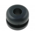 ; Grommet; Ømount.hole: 4.8mm; Øhole: 3.2mm; rubber; black; FIX&FASTEN ; Grommet; Ømount.hole: 4.8mm; Øhole: 3.2mm; rubber; black; FIX&FASTEN