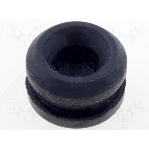 ; Grommet; with bulkhead; Ømount.hole: 14.6mm; Øhole: 8mm; rubber; FIX&FASTEN