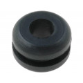 ; Grommet; Ømount.hole: 6.4mm; Øhole: 4mm; rubber; black; FIX&FASTEN ; Grommet; Ømount.hole: 6.4mm; Øhole: 4mm; rubber; black; FIX&FASTEN