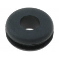 ; Grommet; Ømount.hole: 8mm; Øhole: 4.5mm; rubber; black; FIX&FASTEN