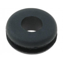 ; Grommet; Ømount.hole: 8mm; Øhole: 4.5mm; rubber; black; FIX&FASTEN