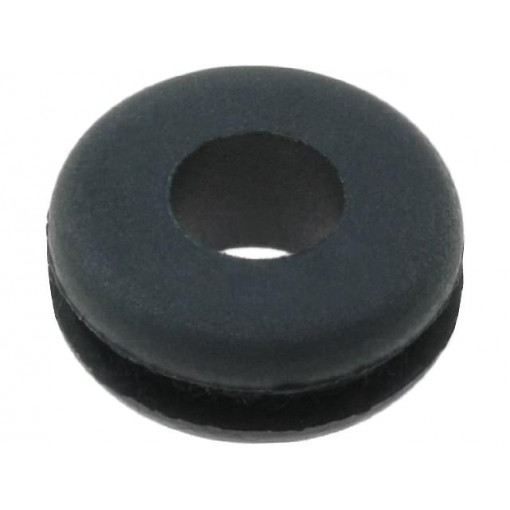 ; Grommet; Ømount.hole: 8mm; Øhole: 4.5mm; rubber; black; FIX&FASTEN