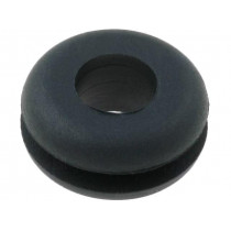 ; Grommet; Ømount.hole: 9mm; Øhole: 5.8mm; rubber; black; FIX&FASTEN