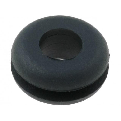 ; Grommet; Ømount.hole: 9mm; Øhole: 5.8mm; rubber; black; FIX&FASTEN