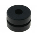 ; Grommet; Ømount.hole: 8.1mm; Øhole: 3.6mm; rubber; black; FIX&FASTEN