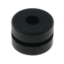 ; Grommet; Ømount.hole: 8.1mm; Øhole: 3.6mm; rubber; black; FIX&FASTEN