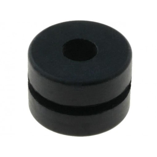 ; Grommet; Ømount.hole: 8.1mm; Øhole: 3.6mm; rubber; black; FIX&FASTEN