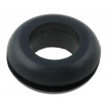 ; Grommet; Ømount.hole: 12.7mm; Øhole: 9.5mm; rubber; black; FIX&FASTEN