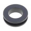 ; Grommet; Ømount.hole: 17.5mm; Øhole: 14mm; rubber; black; FIX&FASTEN