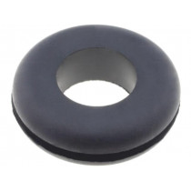 ; Grommet; Ømount.hole: 20.8mm; Øhole: 12.7mm; rubber; black; FIX&FASTEN