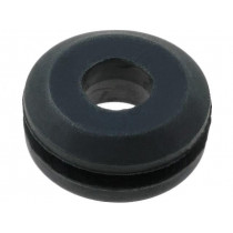 ; Grommet; Ømount.hole: 9.5mm; Øhole: 6.2mm; rubber; black; FIX&FASTEN