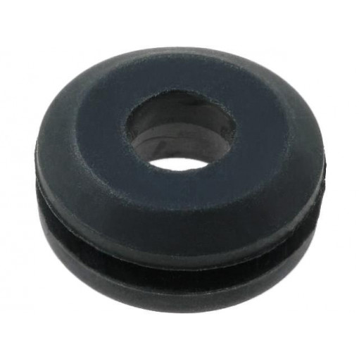 ; Grommet; Ømount.hole: 9.5mm; Øhole: 6.2mm; rubber; black; FIX&FASTEN