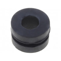 ; Grommet; Ømount.hole: 6mm; Øhole: 3.5mm; rubber; black; FIX&FASTEN