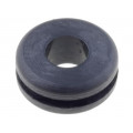 ; Grommet; Ømount.hole: 8mm; Øhole: 4.5mm; rubber; black; FIX&FASTEN