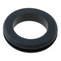 ; Grommet; Ømount.hole: 17.5mm; Øhole: 14.2mm; rubber; black; FIX&FASTEN