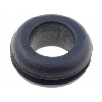 ; Grommet; Ømount.hole: 9mm; Øhole: 6.5mm; rubber; black; FIX&FASTEN