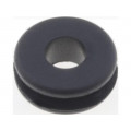 ; Grommet; Ømount.hole: 5mm; Øhole: 3.1mm; rubber; black; FIX&FASTEN ; Grommet; Ømount.hole: 5mm; Øhole: 3.1mm; rubber; black; FIX&FASTEN
