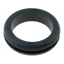 ; Grommet; Ømount.hole: 19mm; Øhole: 16mm; rubber; black; FIX&FASTEN