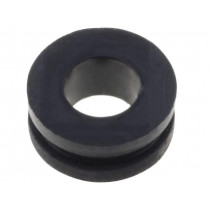 ; Grommet; Ømount.hole: 6mm; Øhole: 3.5mm; rubber; black; FIX&FASTEN ; Grommet; Ømount.hole: 6mm; Øhole: 3.5mm; rubber; black; FIX&FASTEN