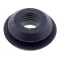 ; Grommet; Ømount.hole: 9.5mm; Øhole: 6.8mm; silicone; black; FIX&FASTEN