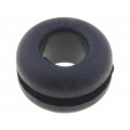 ; Grommet; Ømount.hole: 9mm; Øhole: 6mm; rubber; black; FIX&FASTEN