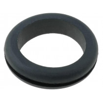 ; Grommet; Ømount.hole: 19.5mm; Øhole: 18mm; rubber; black; FIX&FASTEN