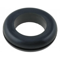 ; Grommet; Ømount.hole: 25.2mm; Øhole: 18.5mm; rubber; black; FIX&FASTEN