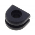 ; Grommet; Ømount.hole: 4.52mm; Øhole: 1.5mm; rubber; black; FIX&FASTEN ; Grommet; Ømount.hole: 4.52mm; Øhole: 1.5mm; rubber; black; FIX&FASTEN