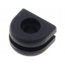 ; Grommet; Ømount.hole: 4.52mm; Øhole: 1.5mm; rubber; black; FIX&FASTEN