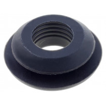 ; Grommet; Ømount.hole: 10.5mm; Øhole: 7.8mm; silicone; black; FIX&FASTEN