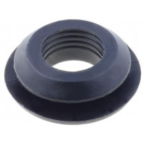 ; Grommet; Ømount.hole: 11.5mm; Øhole: 8.8mm; silicone; black; FIX&FASTEN