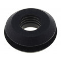 ; Grommet; Ømount.hole: 11.5mm; Øhole: 7.2mm; silicone; black; FIX&FASTEN