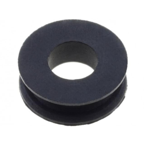; Grommet; Ømount.hole: 8.5mm; Øhole: 5mm; rubber; black; FIX&FASTEN