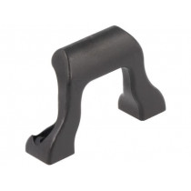 ; Handle; Mat: polyamide; black; H: 9.5mm; L: 38mm; W: 25mm; FIX&FASTEN