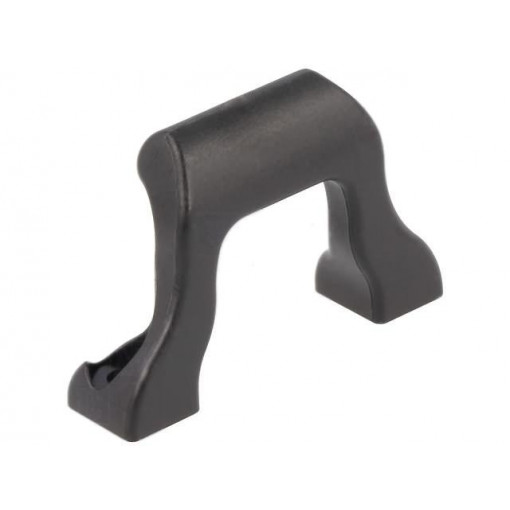 ; Handle; Mat: polyamide; black; H: 9.5mm; L: 38mm; W: 25mm; FIX&FASTEN