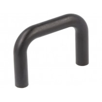 ; Handle; Mat: polycarbonate; black; H: 25mm; L: 35mm; W: 5.5mm; FIX&FASTEN