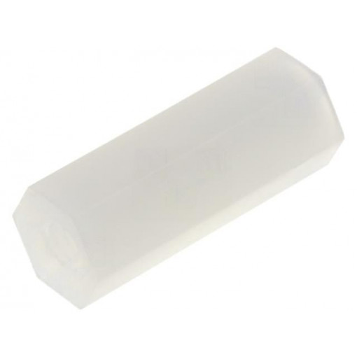 ; Screwed spacer sleeve; hexagonal; polyamide; M2; L: 12mm; FIX&FASTEN