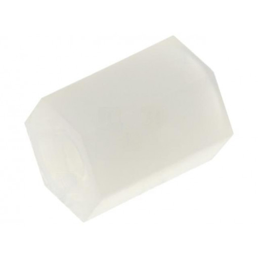 ; Screwed spacer sleeve; hexagonal; polyamide; M2; L: 6mm; FIX&FASTEN