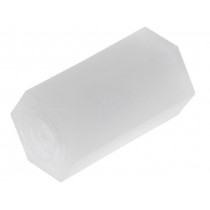 ; Screwed spacer sleeve; hexagonal; polyamide; M4; L: 10mm; FIX&FASTEN