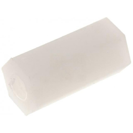 ; Screwed spacer sleeve; hexagonal; polyamide; M4; L: 12mm; FIX&FASTEN