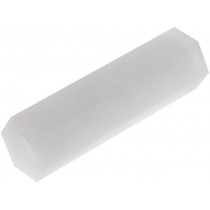 ; Screwed spacer sleeve; hexagonal; polyamide; M4; L: 20mm; FIX&FASTEN
