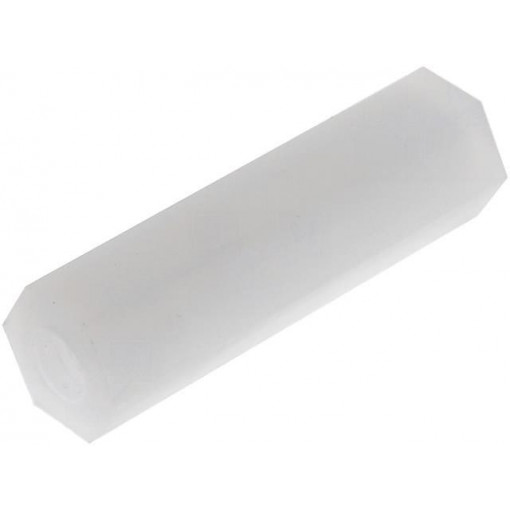 ; Screwed spacer sleeve; hexagonal; polyamide; M4; L: 20mm; FIX&FASTEN
